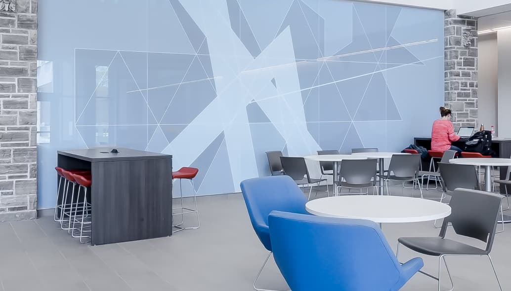 College students in campus setting